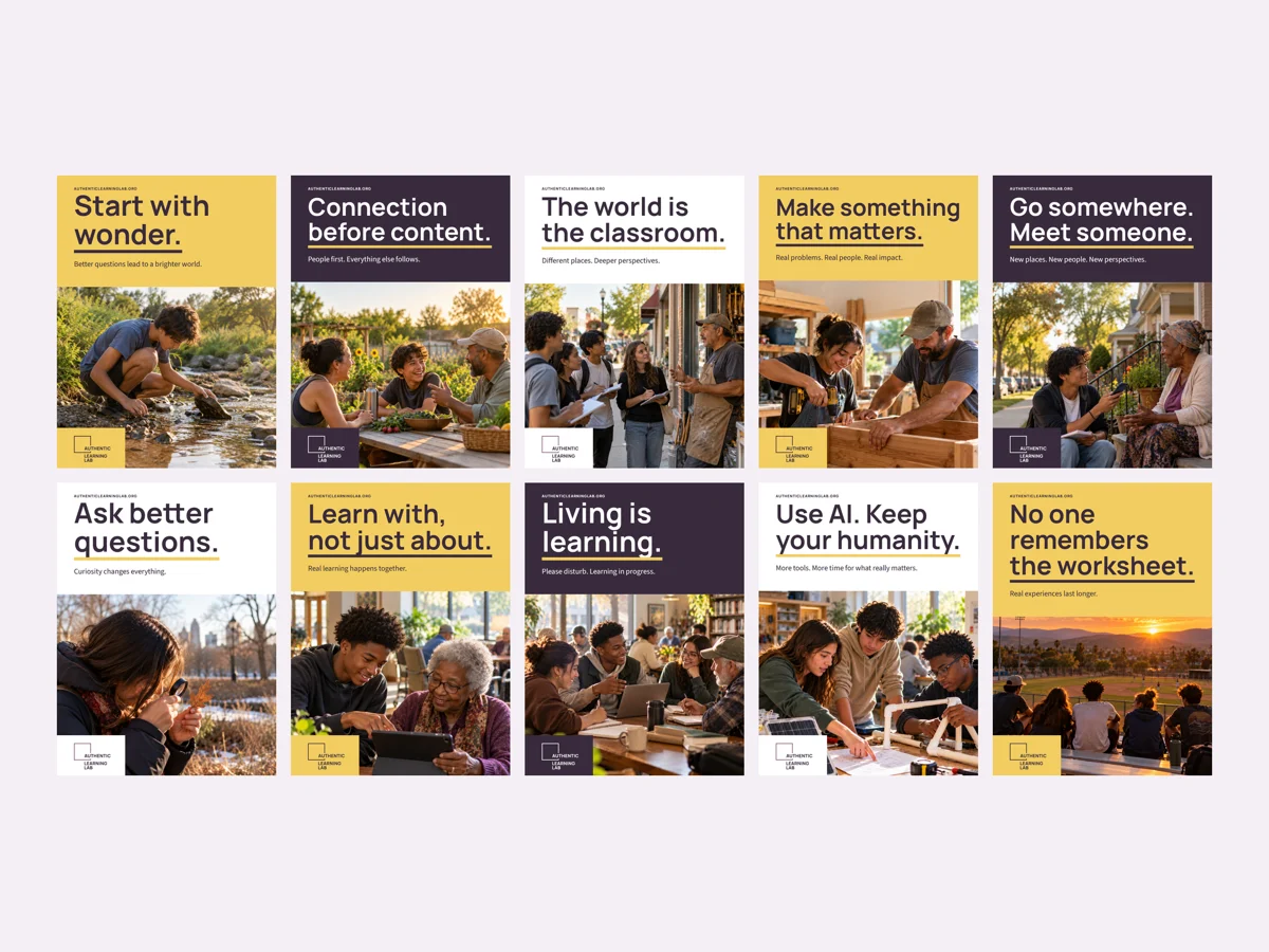 The ten posters of the Authentic Learning Poster Series