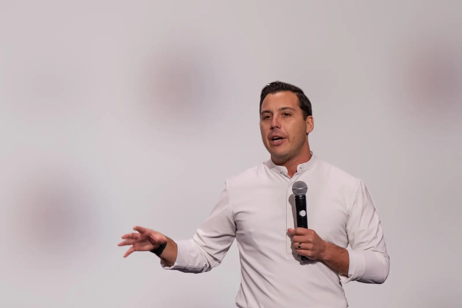 Nicholas Martino speaking to an audience